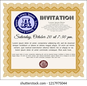 orange invitation template