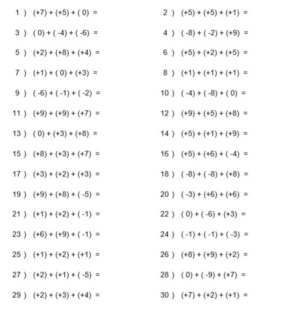 Order Of Operations PEDMAS With Integers 2 Worksheet Live