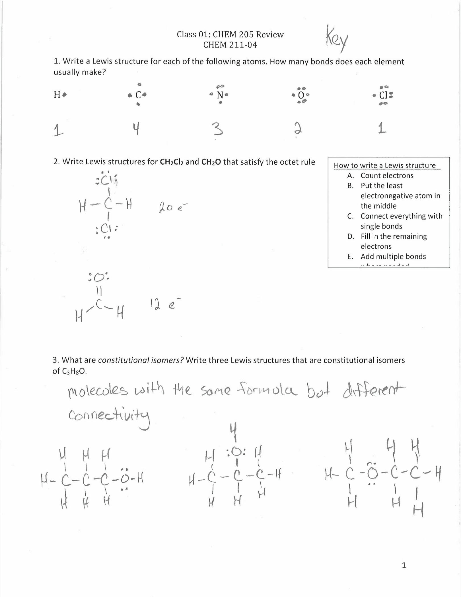 Organic Chem Worksheet Worksheets Library