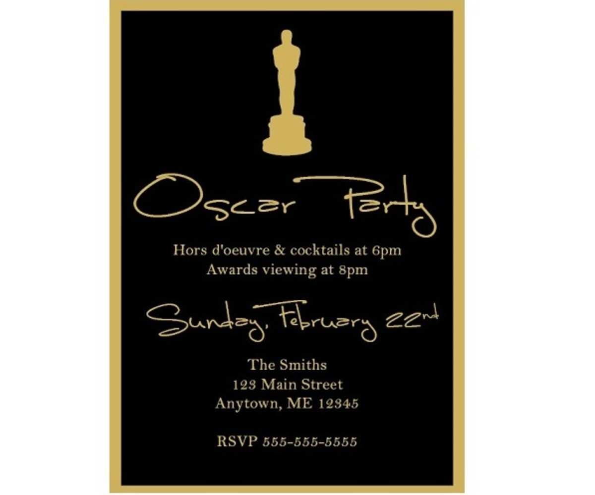 oscar party invitation template