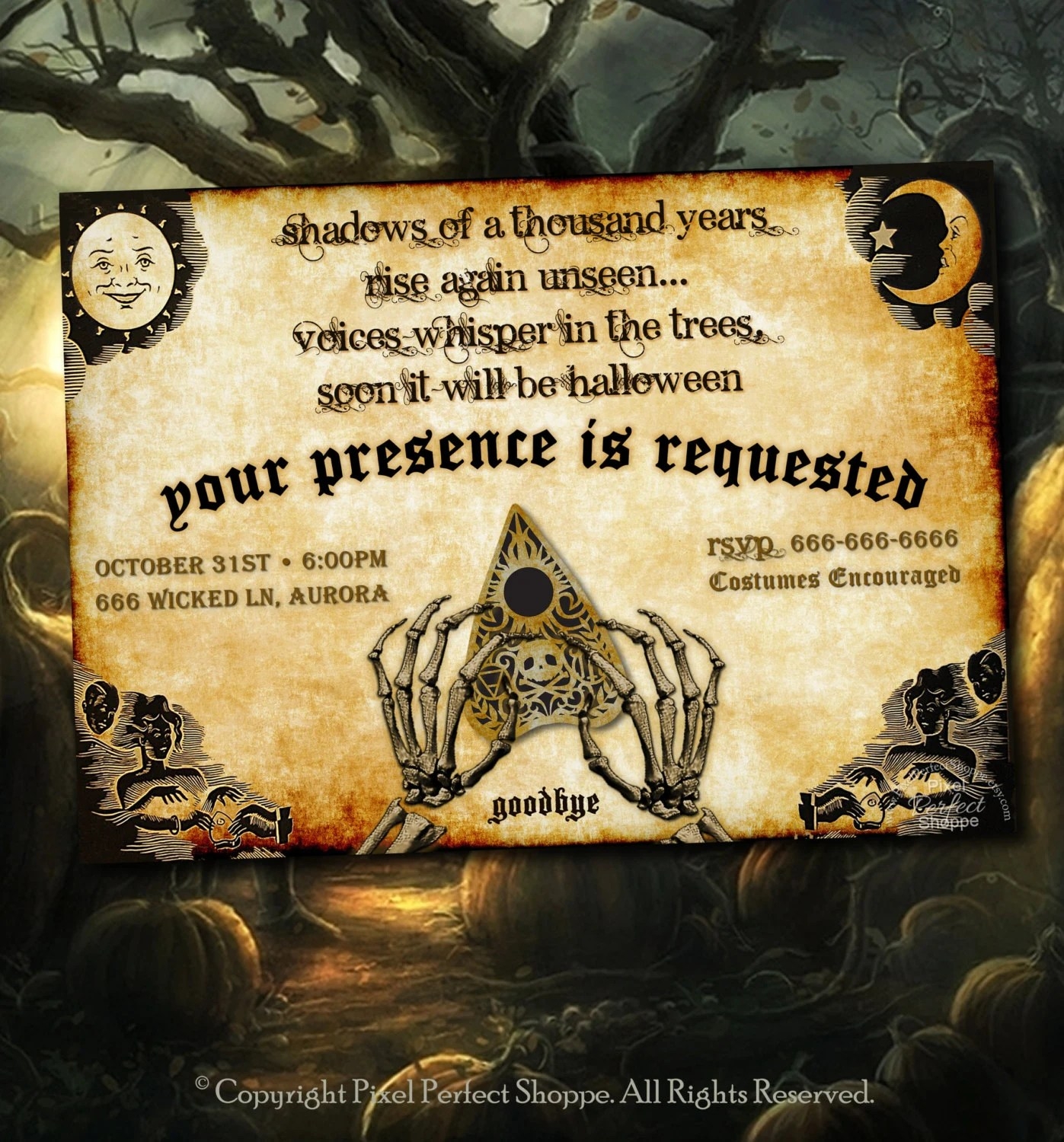 Ouija Board Invitation Template Free Printable Word Searches
