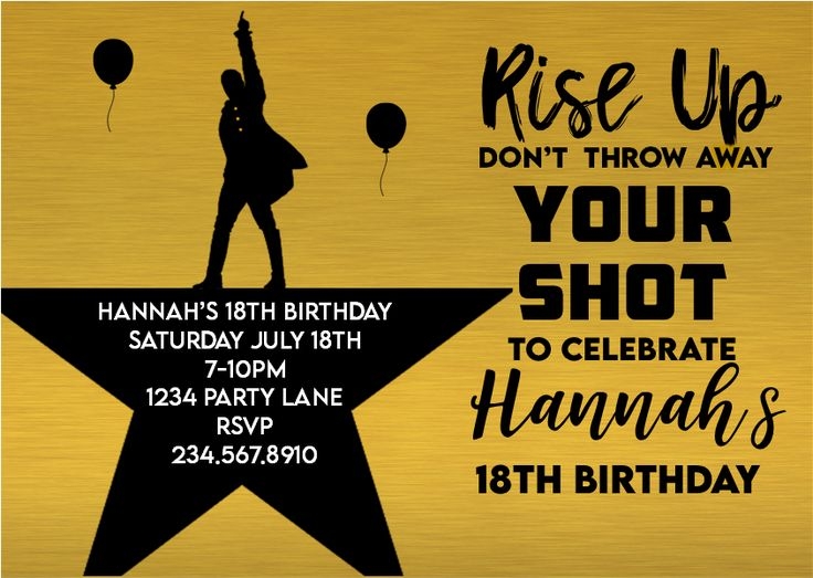 Our Printable Hamilton Theme Party Invitation Is Ready To Party Just 