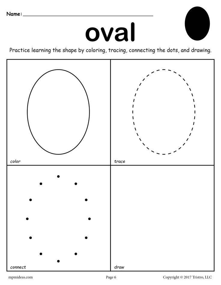 Oval Worksheets For Preschool Worksheets Decoomo