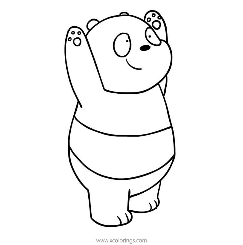Panda From We Bare Bears Coloring Pages XColorings
