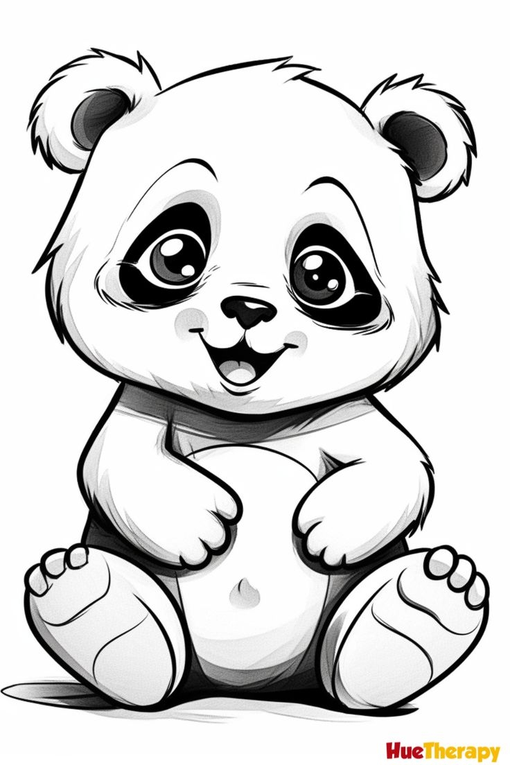 free printable cute panda coloring pages
