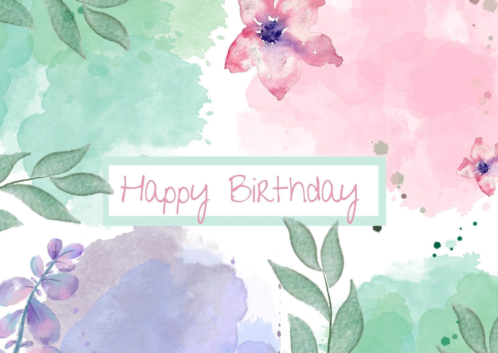 Paper Party Supplies Birthday Blank Card Printable Card Digital 