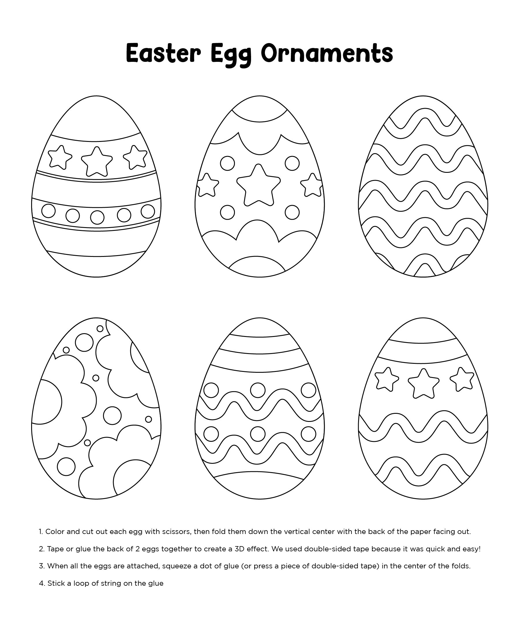 easter crafts for kids free printable