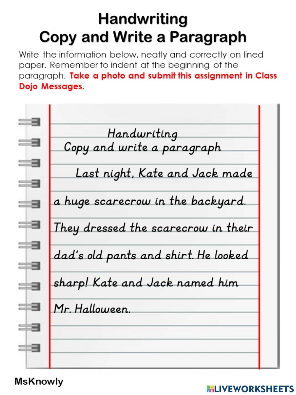 Paragraph Writing Skills Worksheets SkillsWorksheets
