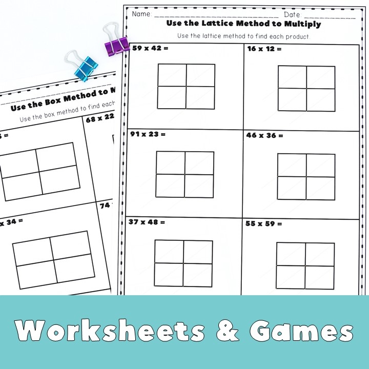 Partial Product 2 Digit By 2 Digit TPT Worksheets Library