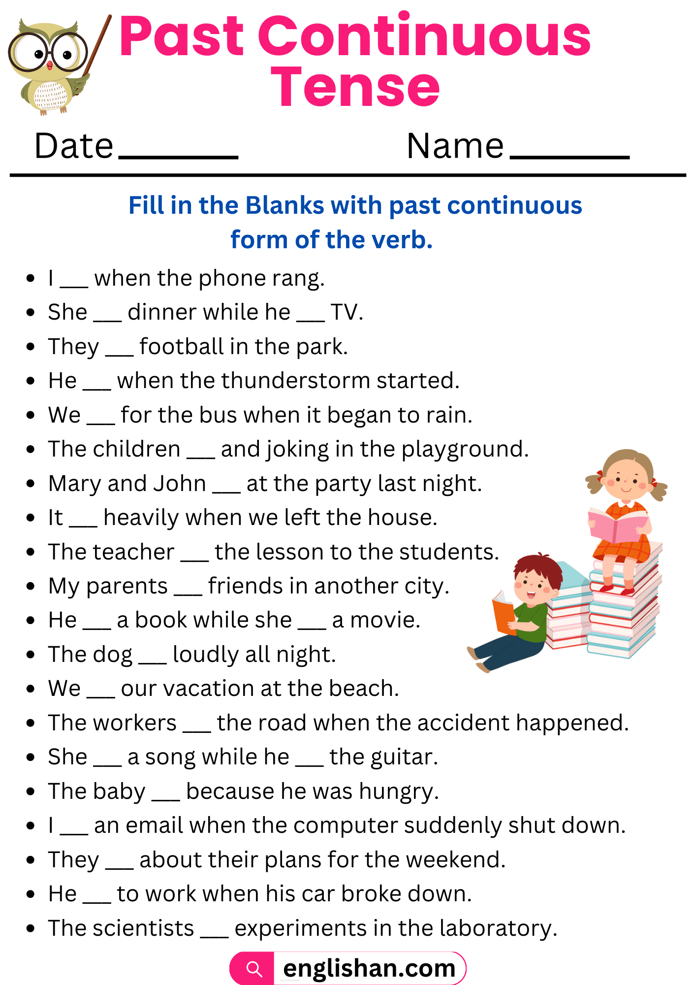 past tense practice worksheets