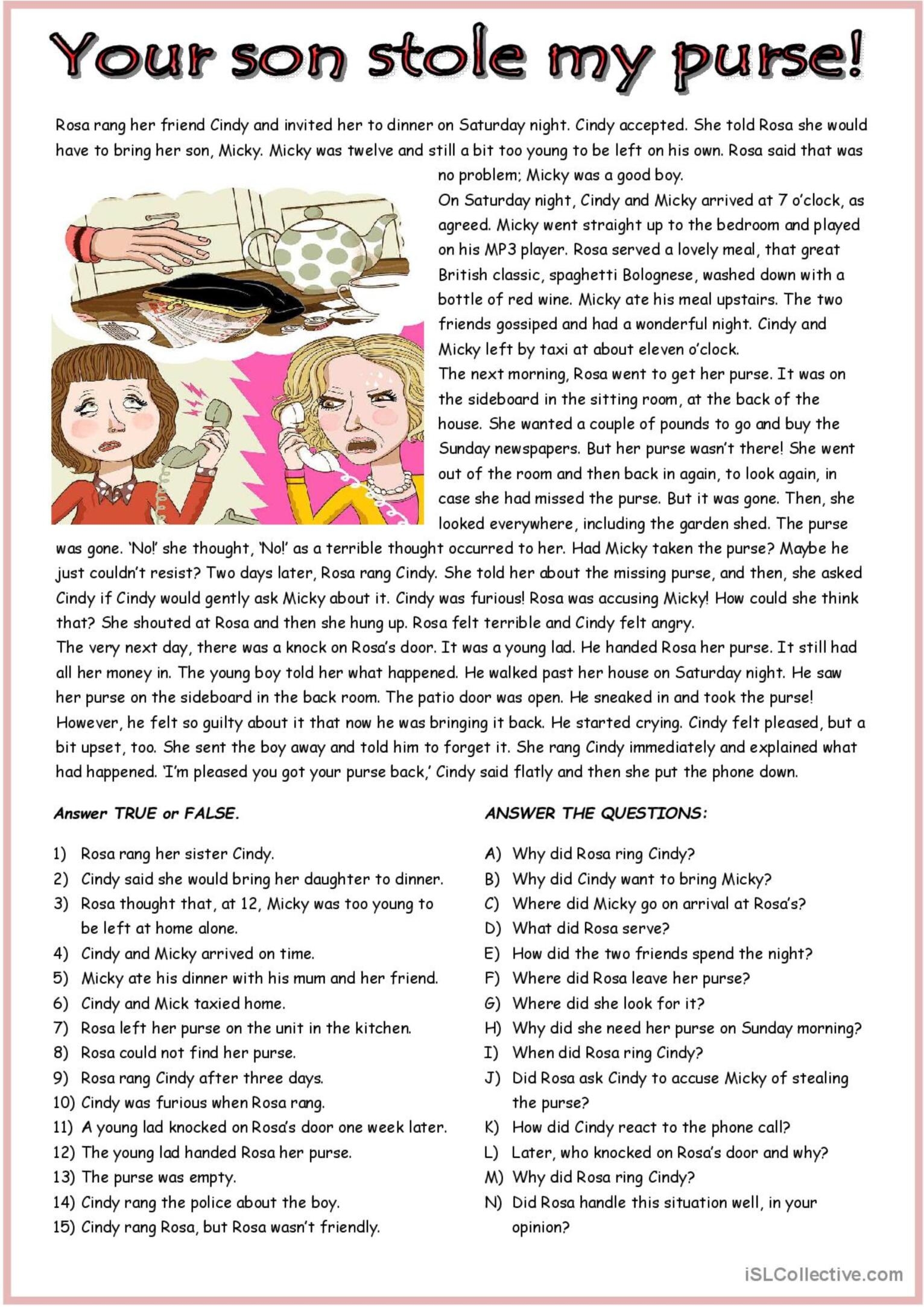 Past Tense Practice Reading For Deta English ESL Worksheets Pdf Doc
