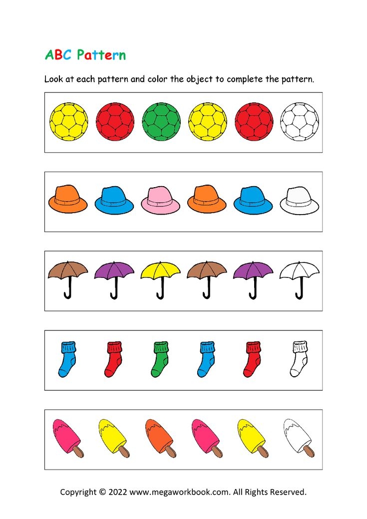 Patterns For Preschool Patterns For Kindergarten Pattern Worksheets