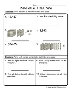Patterns In Place Value Worksheet Teach Starter Worksheets Library