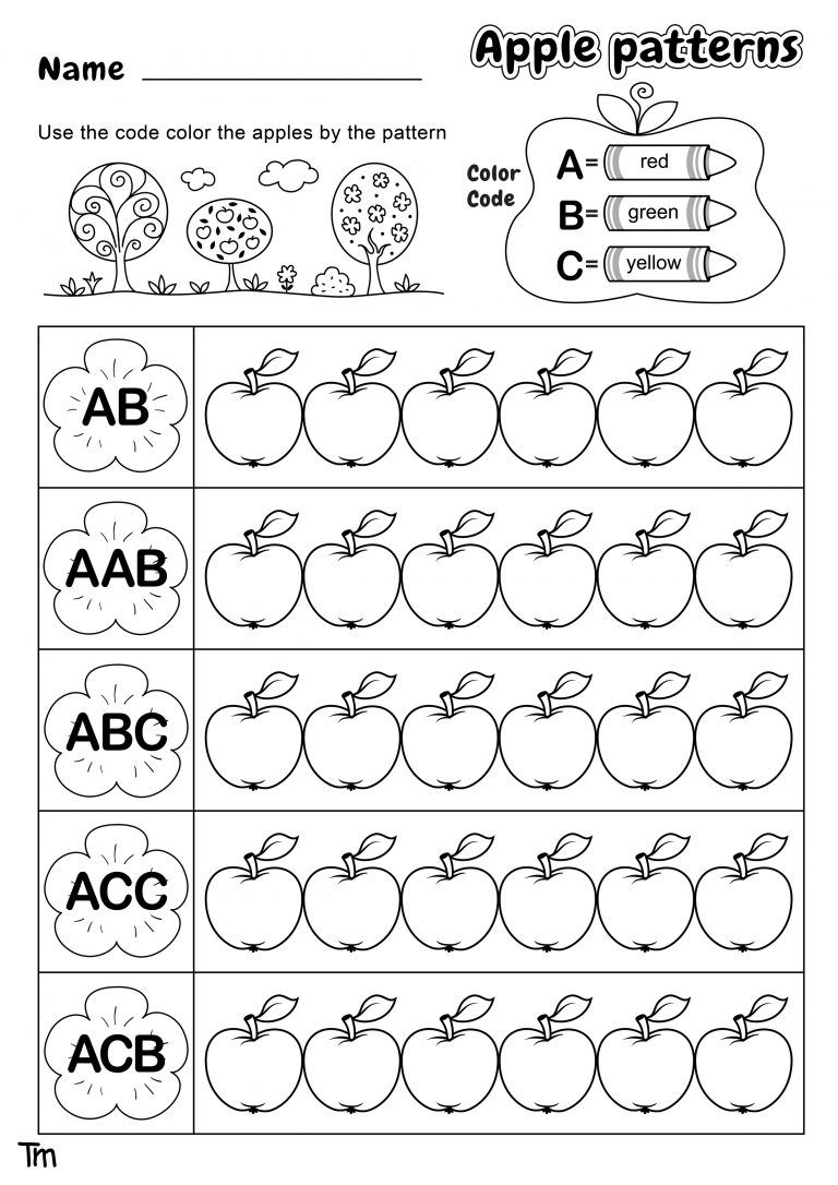 Patterns Worksheet For Preschool