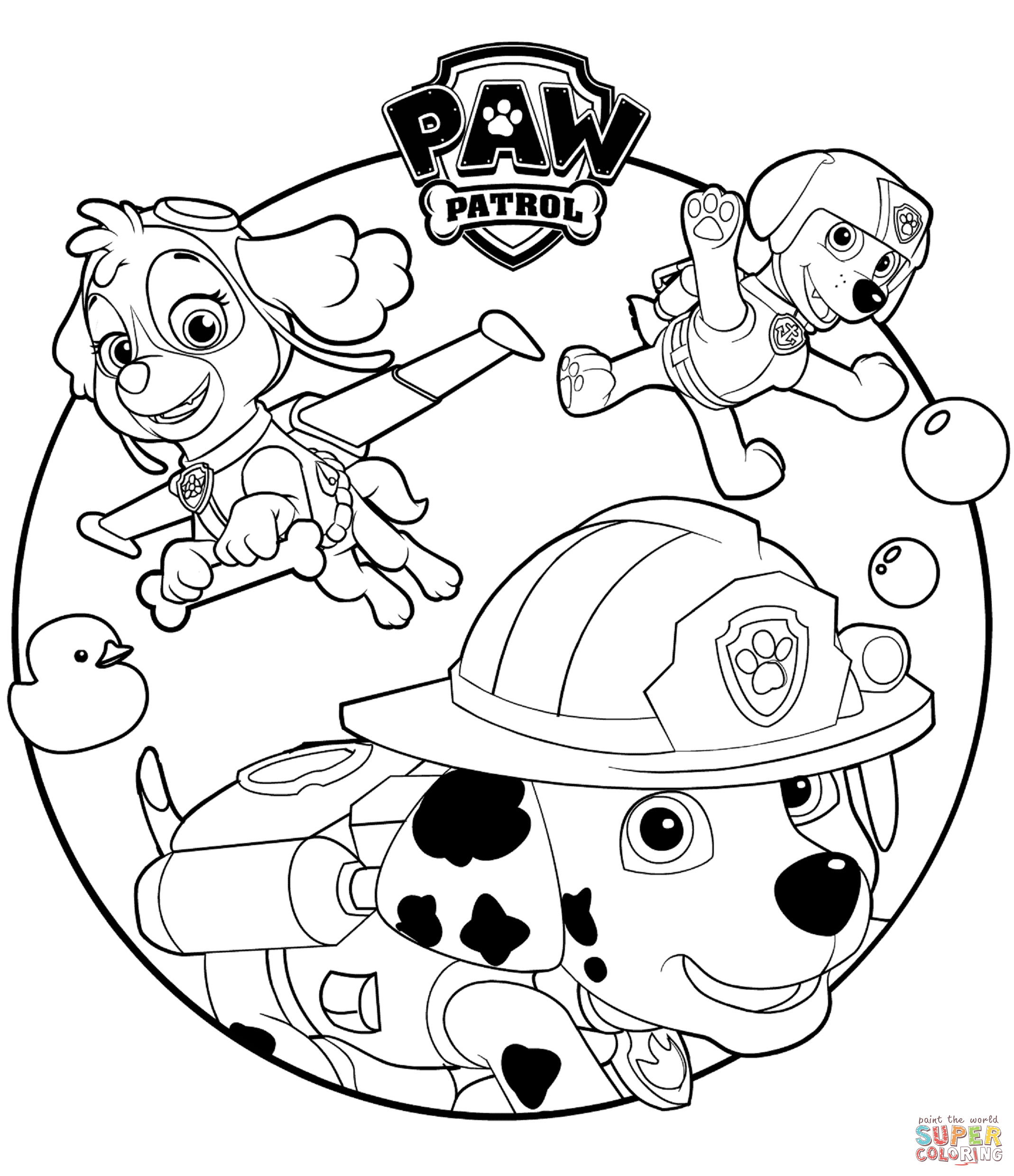 Sky Paw Patrol Coloring Pages