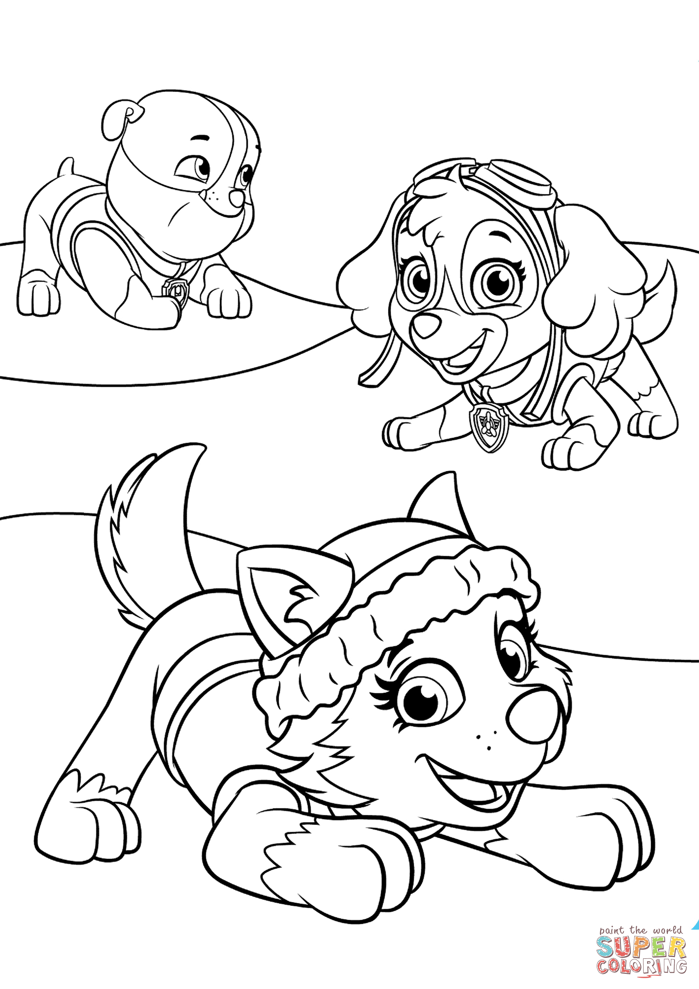Paw Patrol Coloring Pages Sky At GetColorings Free Printable 