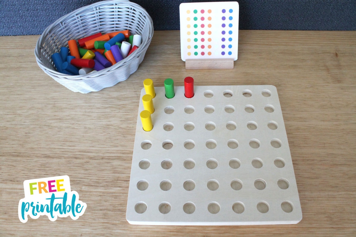 Pegboard Pattern Cards Free Printable My Party Design
