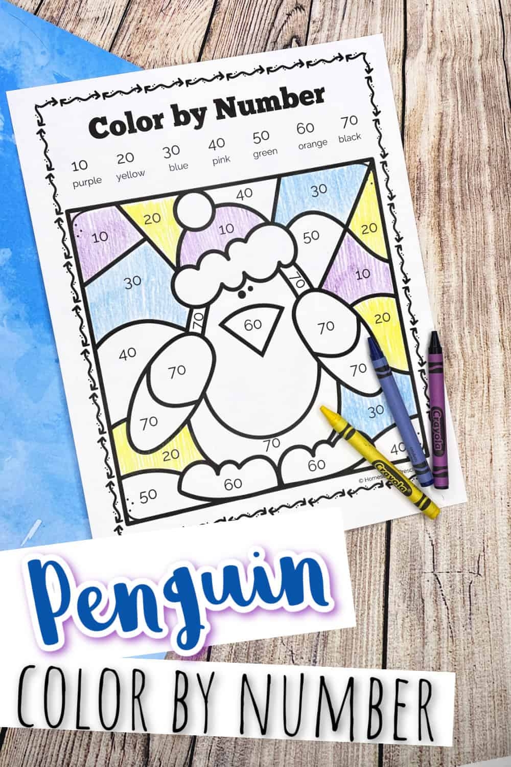 Penguin Color By Number Printable Printable Word Sear Vrogue co
