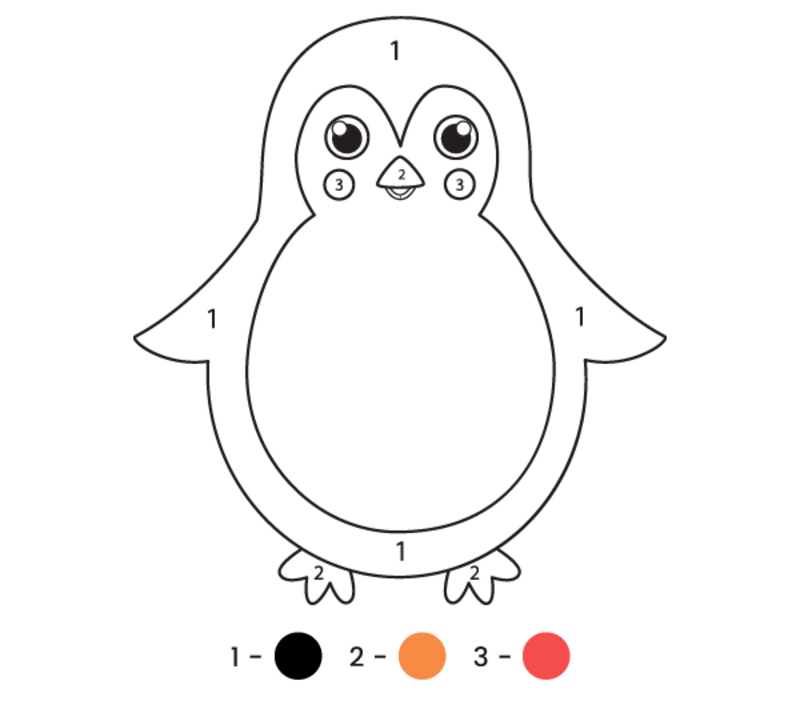Penguin Color By Number Printable Printable Word Sear Vrogue co