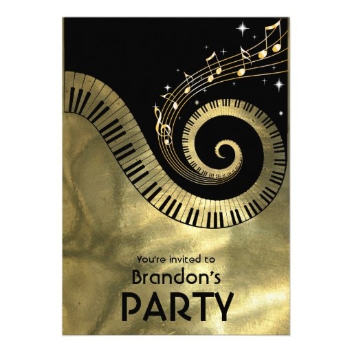 music notes invitations templates