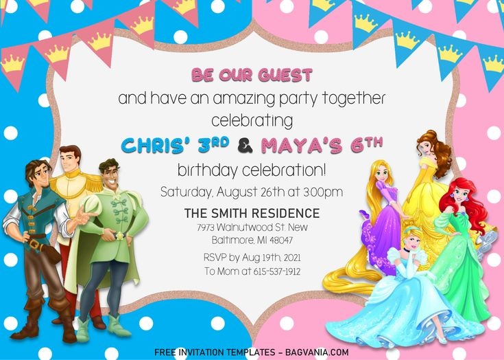 Pin Auf FREE Birthday Invitation Templates Bagvania