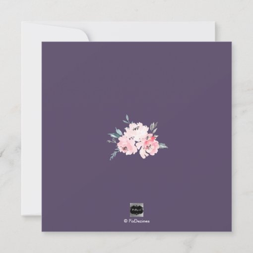 PixDezines Blush Floral Watercolor Mitzvah Kiddush Invitation Zazzle