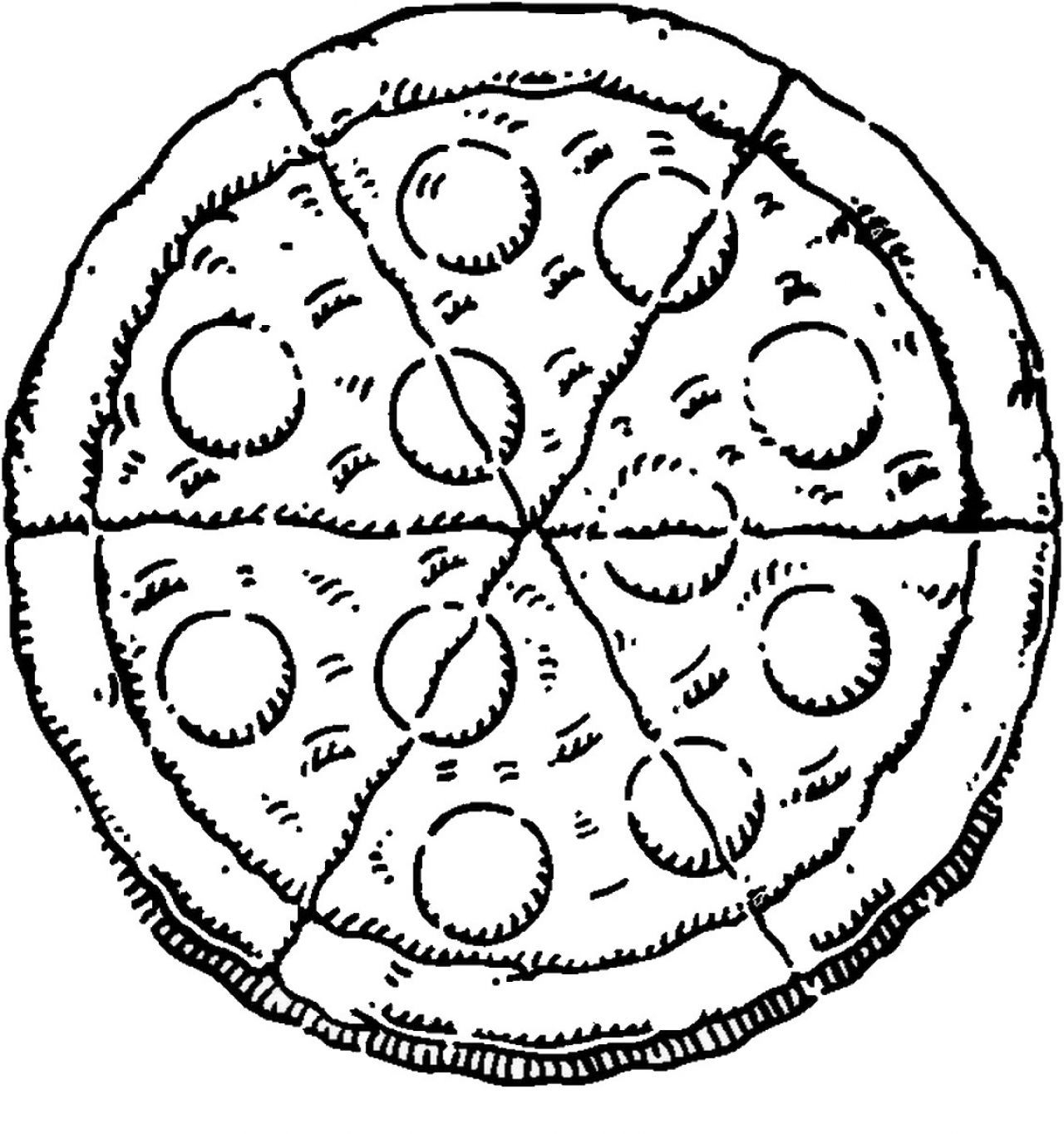 Pizza Coloring Pages Coloring Home