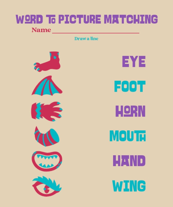 Placeit Worksheet Maker With Monster Graphics Featuring A Draw 