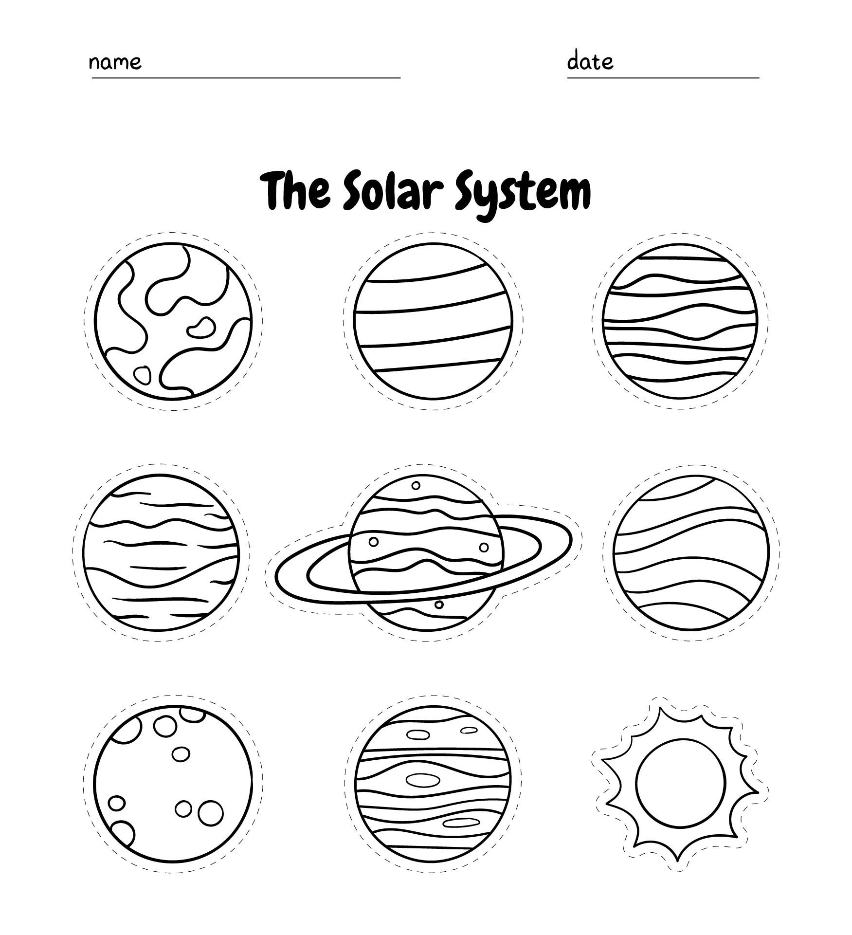 Planet Solar System Coloring Pages Printable Solar System Coloring 