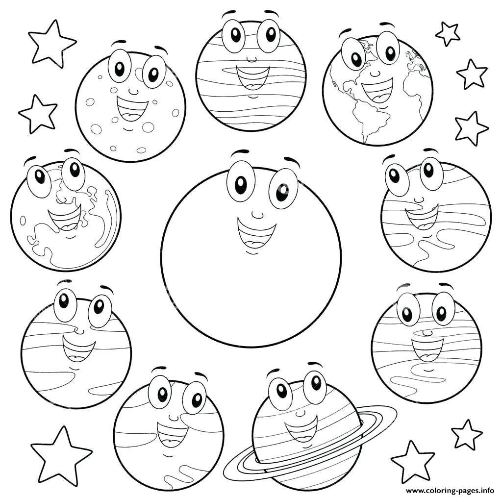 Planets Printable Coloring Pages