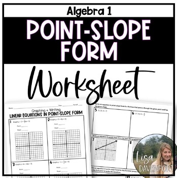 point slope form practice worksheet