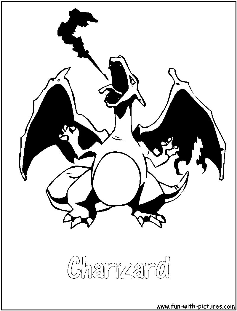 Charzard Coloring Page
