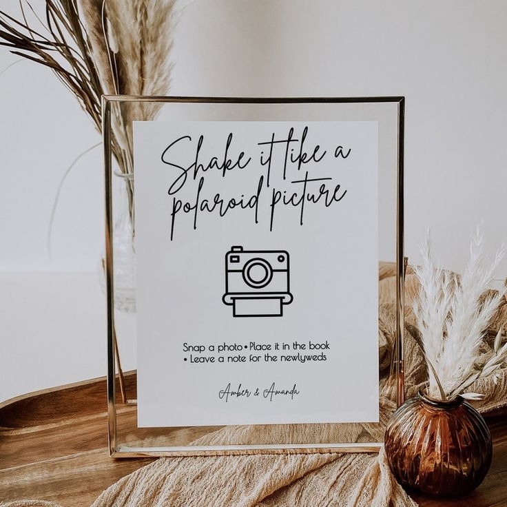 Polaroid Guest Book Sign Photo Guest Book Sign Template Digital PNG