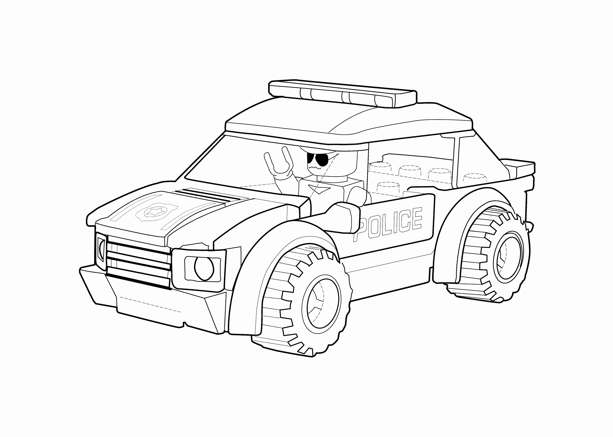Police Truck Coloring Pages At GetDrawings Free Download