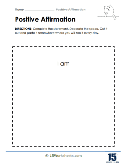 positive affirmations worksheets