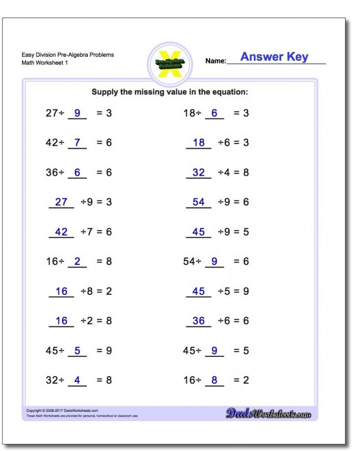 printable algebra worksheets