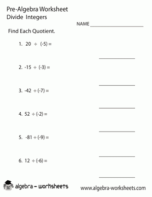 Pre Algebra Worksheets Worksheets Library