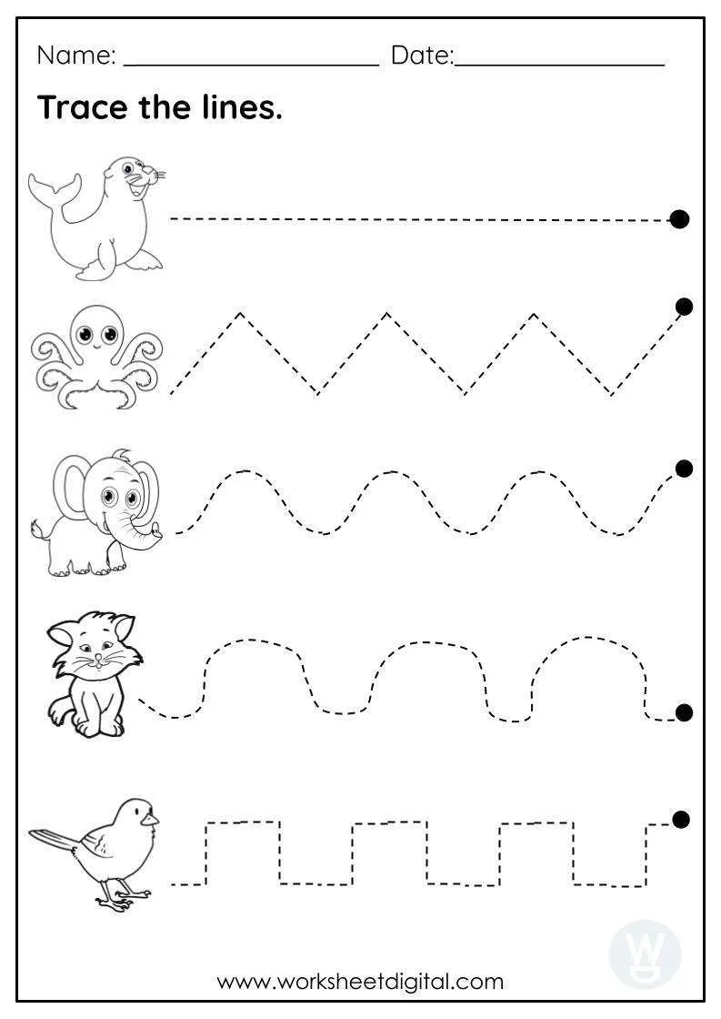 Pre Writing Practice Worksheet Digital Worksheets Library