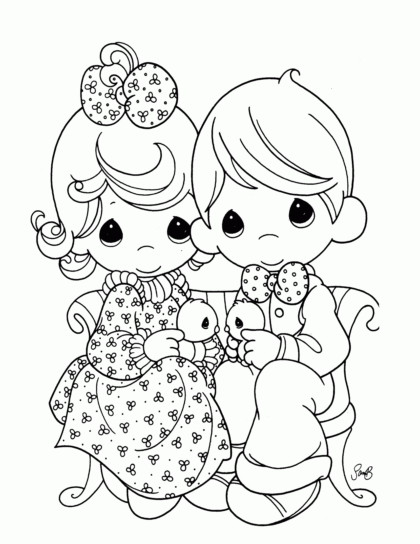 free precious moments coloring pages