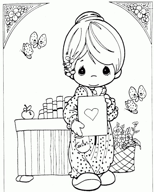 Precious Moments Praying Coloring Pages Coloring Home