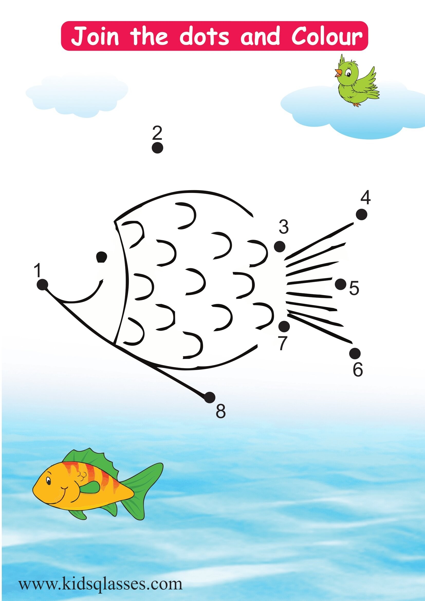 Premium Vector Connect The Dots Worksheet On Numbers For Kids 