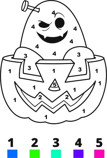 Premium Vector Halloween Coloring Pages For Kids Halloween Color 