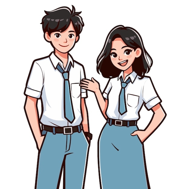 Premium Vector Senior High School Students Illustration
