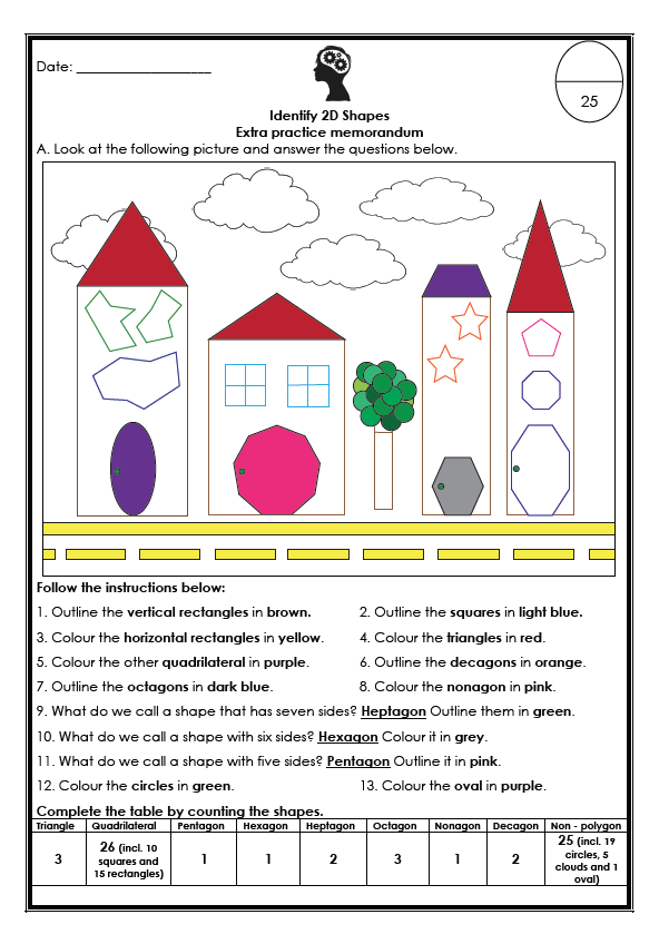 Premium Vector Shapes Worksheet For Kids Identify And Color 