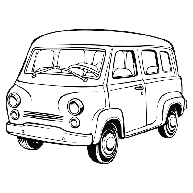 Premium Vector Vintage Car Coloring Pages