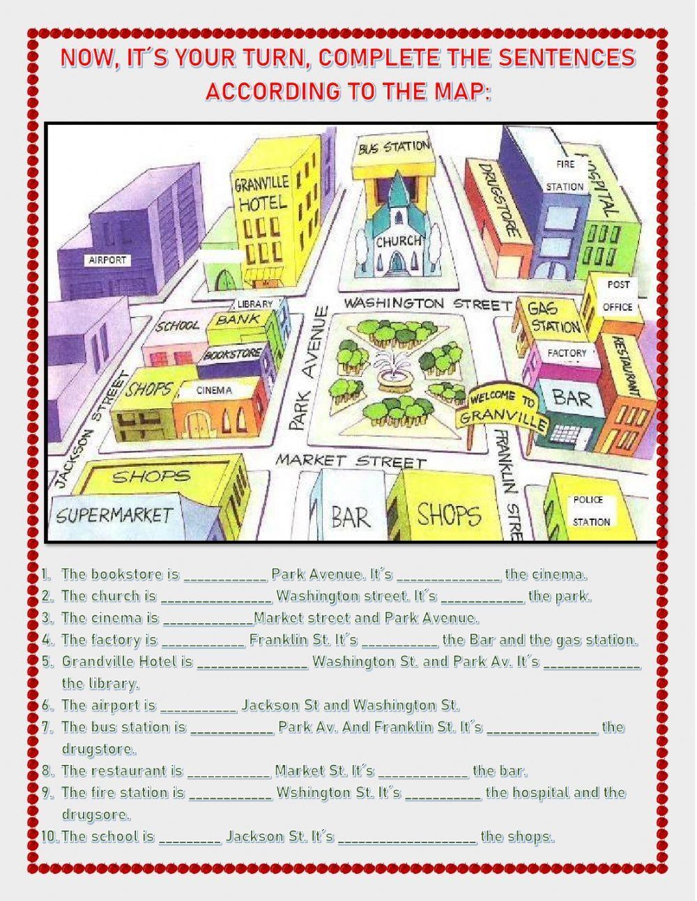 preposition of location worksheet