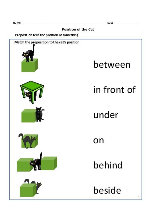 Preposition Worksheets For Kindergarten Preposition Worksheets