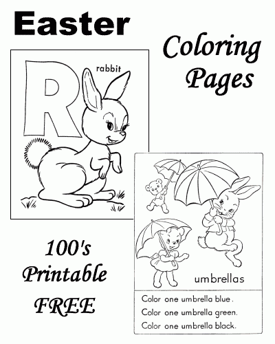 Preschool Easter Coloring Pages 