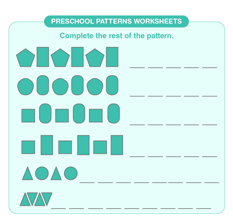 Preschool Patterns Worksheets Download Free Printables For Kids