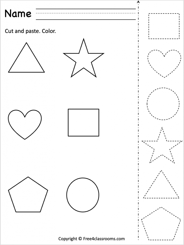 Preschool Worksheets Cut And Paste